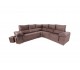 Gran rinconera  deslizante reclinable y 2 puff.