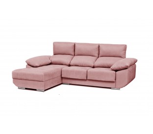 Chaiselongue con asientos deslizantes y cabezales reclinables.